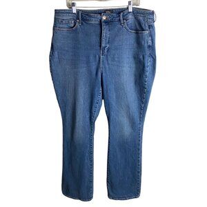 Not Your Daughters Jeans Size 18 Billie Mini Boot Lift Tuck Technology Blue NYDJ